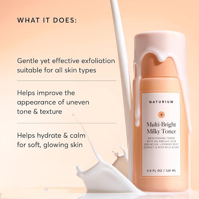 Naturium Multi-Bright Milky Toner, Exfoliating Skincare - Image 4