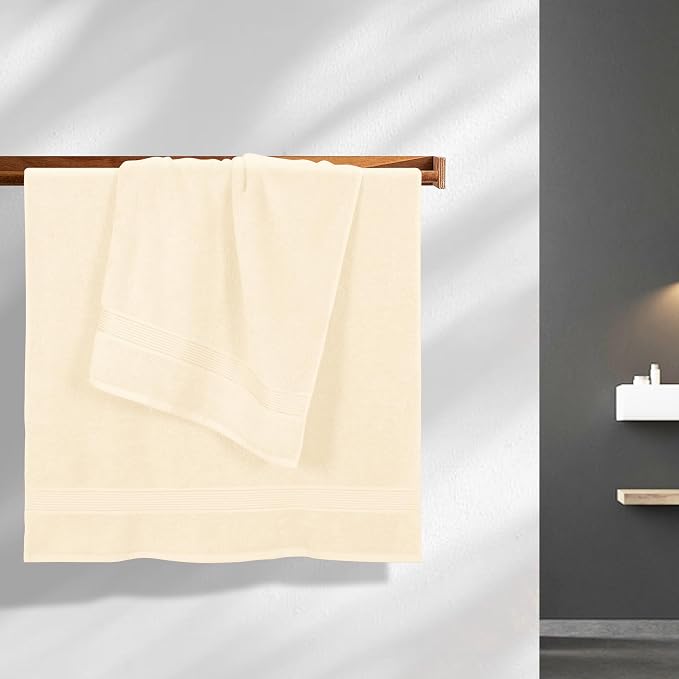 Elvana Home Cotton 2 Pack Oversized Bath Towel Set 28x55 inches, Large Bath - Image 3