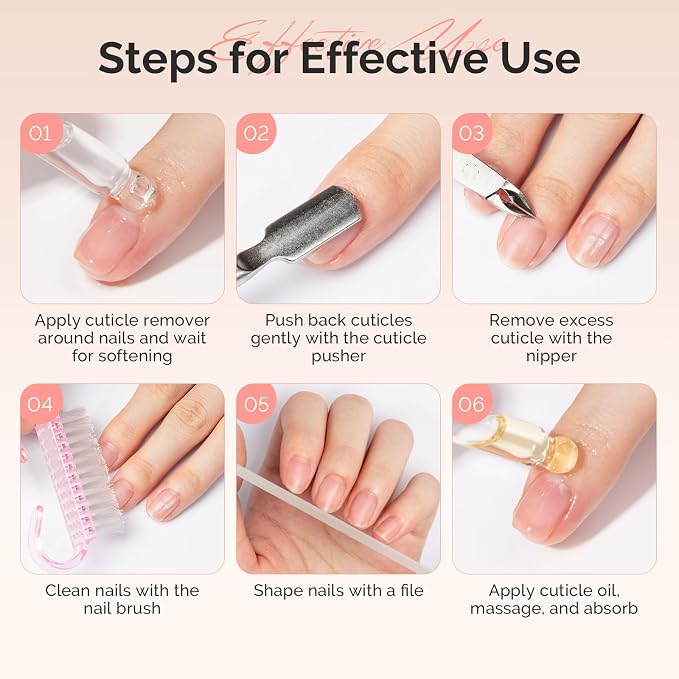 MelodySusie Cuticle Remover Kit, 25ML Cuticle Remover Cream and Cuticle Oil - Image 7