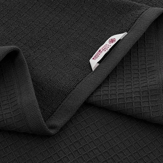 CASA COPENHAGEN Wafffle 4Pcs 100% Egyptian Cotton Large Designer Towels Gift - Image 2