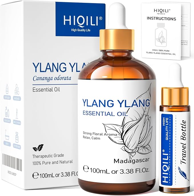 HIQILI Ylang-Ylang Essential Oil, Long-Lasting Scent by HIQILI