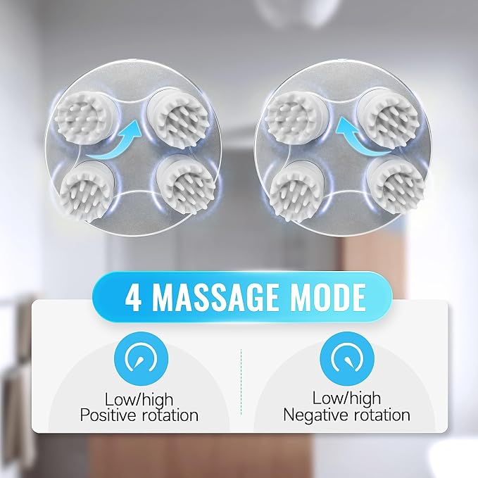 Electric Scalp Massager, Cordless Hair Scalp Massager Portable Head Scratching - Image 4