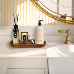 MAONAME Oval Bathroom Vanity Tray, Long Narrow Wood Tray, Rustic Decorative - Image 5