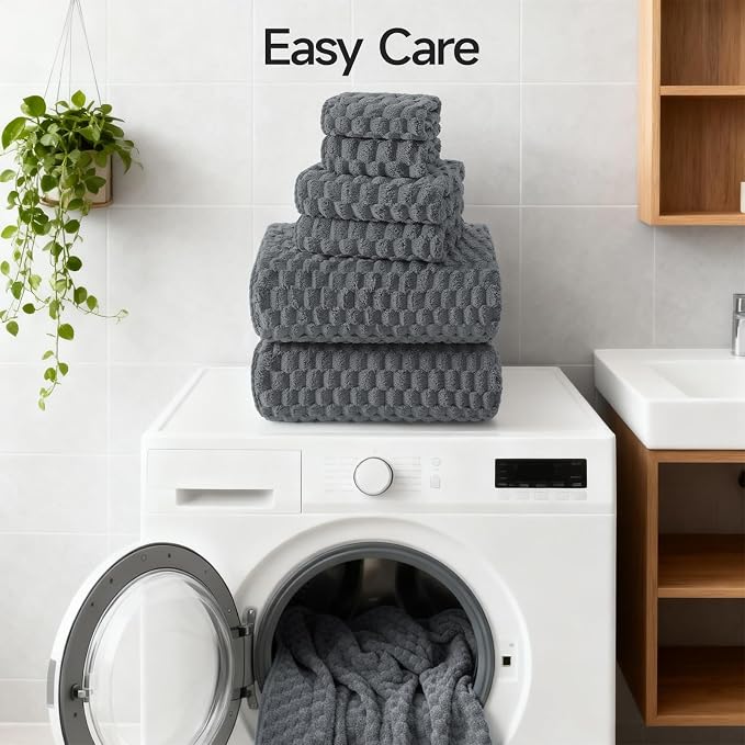 REDKISS Gray Bath Towel Sets XL - Image 7