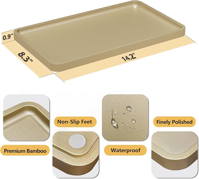Weenson Gold Bathroom Vanity Tray - Image 4