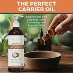 Viva Naturals Organic Fractionated Coconut Oil, 16 fl oz – Skin & Hair - Image 3