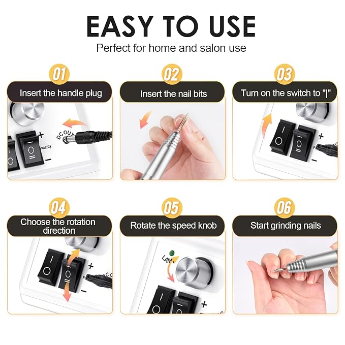 SUBAY Professional Finger Toe Nail Care Electric Nail Drill Machine Manicure - Image 6