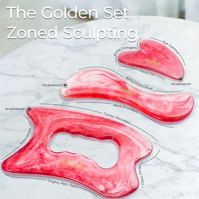 Scienlodic 3 Pcs Gua Sha Massage Tools - Image 2