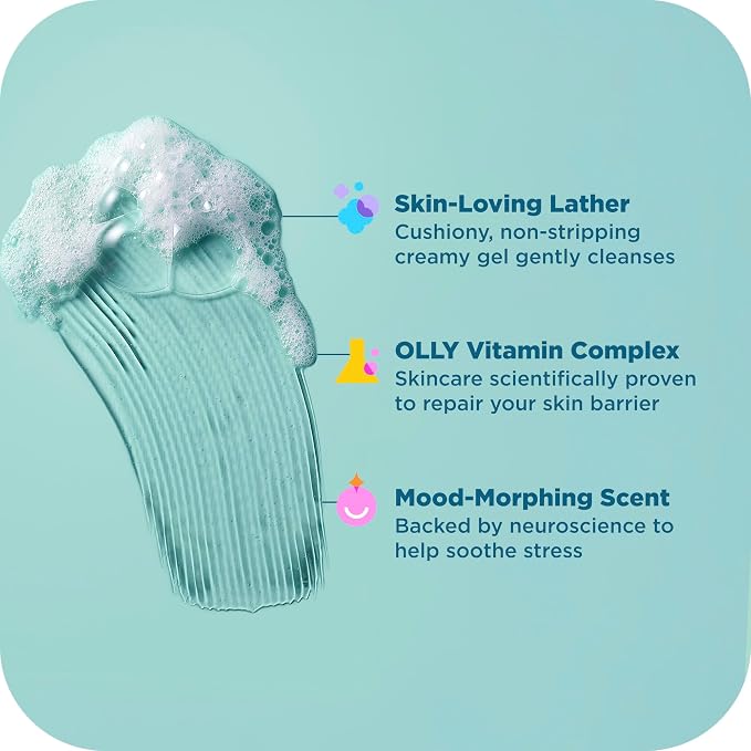 OLLY Calm Body Wash with Hyaluronic Acid, Adaptogens & Vitamin B3– Nourishing - Image 6