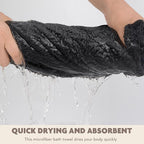 SUNLAND Microfiber Women Hair Drying Towel and Bath Towel Wrap, Adjustable Soft - Image 5