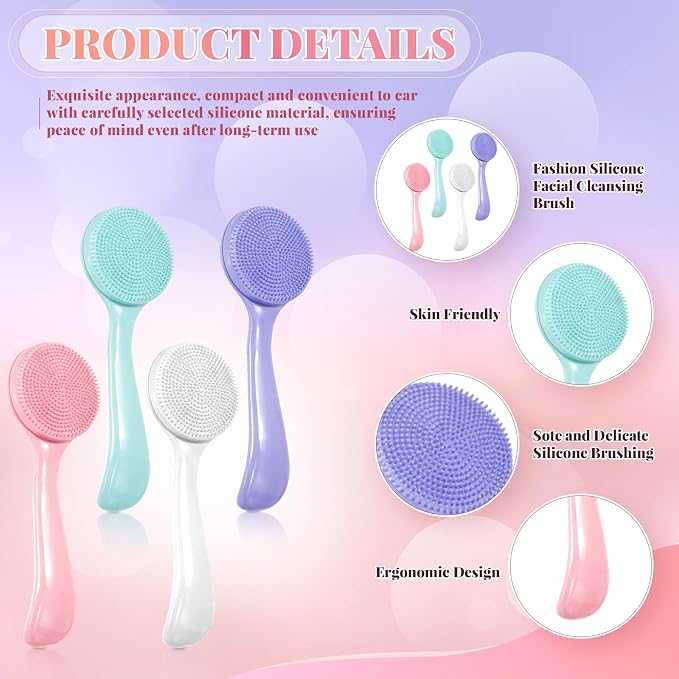 JJUNW 4 Pcs Silicone Face Brush - Image 3