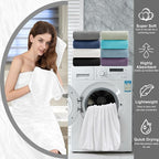 4 Piece Extra Large Bath Towel 35"x70" Oversized Bath Sheet White Bath Towel Set - Image 6