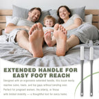 2-Pack Toe Cleaning Brush with Long Handle – Foot Scrubber & Exfoliating - Image 5