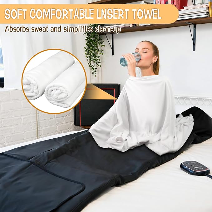 31"x71" Sauna Blanket Insert 2 Pack Machine Washable Blanket Towel Insert Super - Image 4