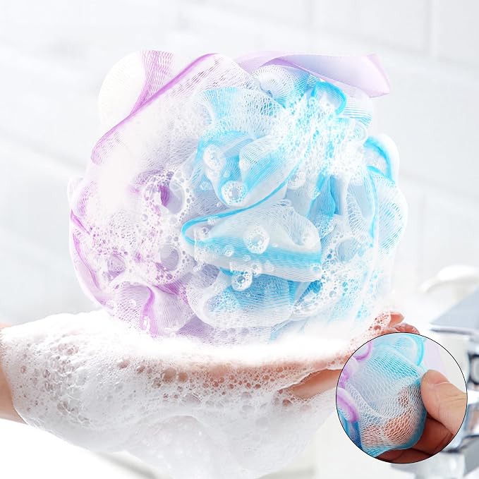 Chuya Bath Sponges Loofahs 70 Grams Large Size, 4 Pack Shower Sponge - Image 5