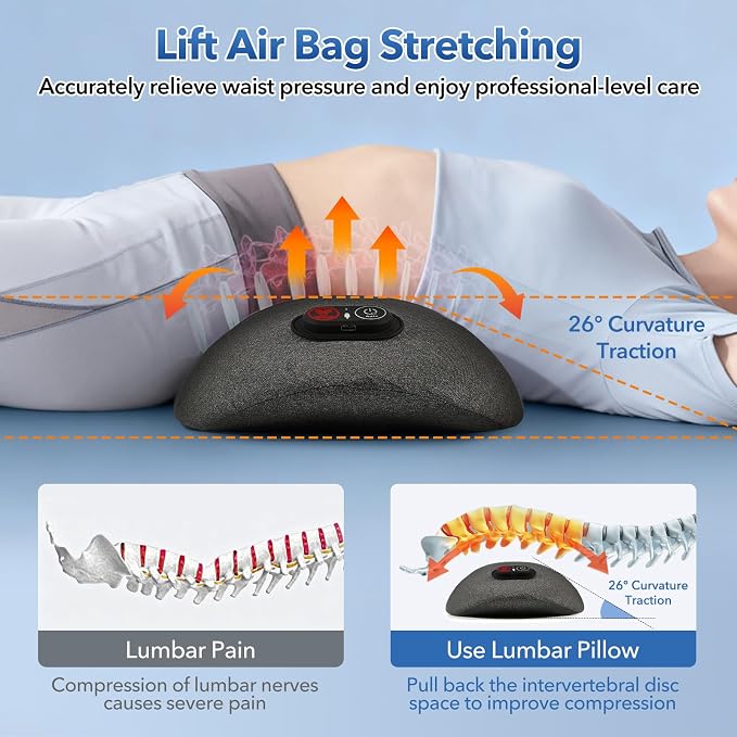 3-in-1 Rechargeable Heated Back Massager, Mothers Day Pillow Gifts - Image 4