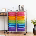 Giantex 20 Drawer Rolling Storage Cart Tools Scrapbook Paper Office School - Image 2