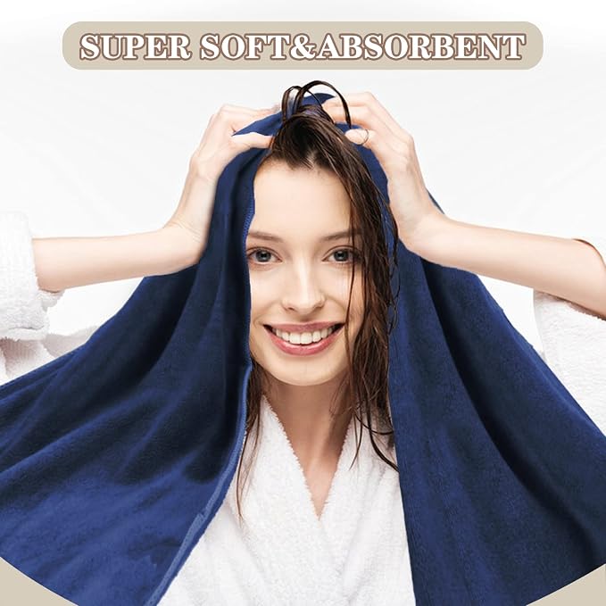 SUNLAND Microfiber Hair Towels Anti Frizz Hair Drying Towel Super Absorbent - Image 2