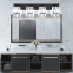 Aipsun Black Light Fixtures Bathroom Vanity Light Crystal Modern Vanity Light - Image 4