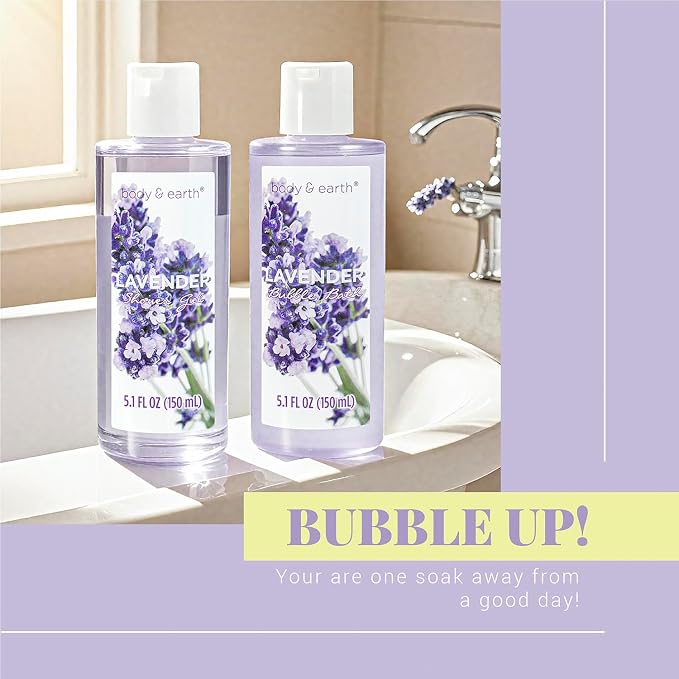 BODY & EARTH Spa Gift Baskets for Women 11pcs Lavender Gift Sets - Image 4
