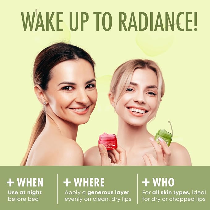 Lip Mask & Scrub – Apple, Cherry & Mint – Hydrates, Exfoliates, Repairs Dry & - Image 5