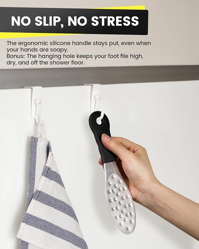 BEZOX Slim Portable Metal Foot File – Double-Sided Callus Remover - Image 7