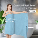 Hailea Extra Large Bath Towels Set 35x70 Inches - Image 2