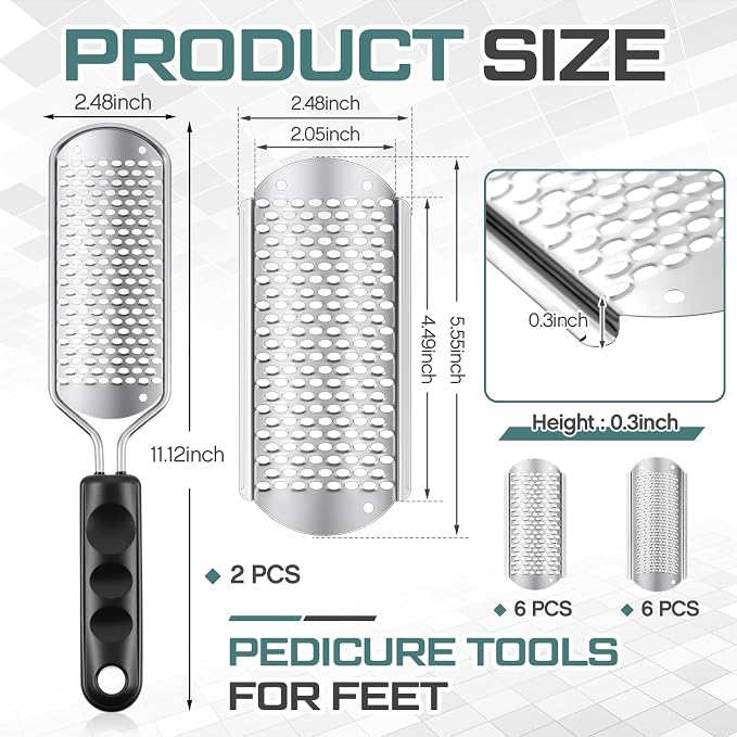 Moxweyeni 14 Pack Colossal Foot File Pedicure Tools Sets - Image 2