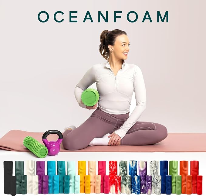 Oceanfoam Ripple Travel Foam Roller Firm Mini Foam Roller - Image 9