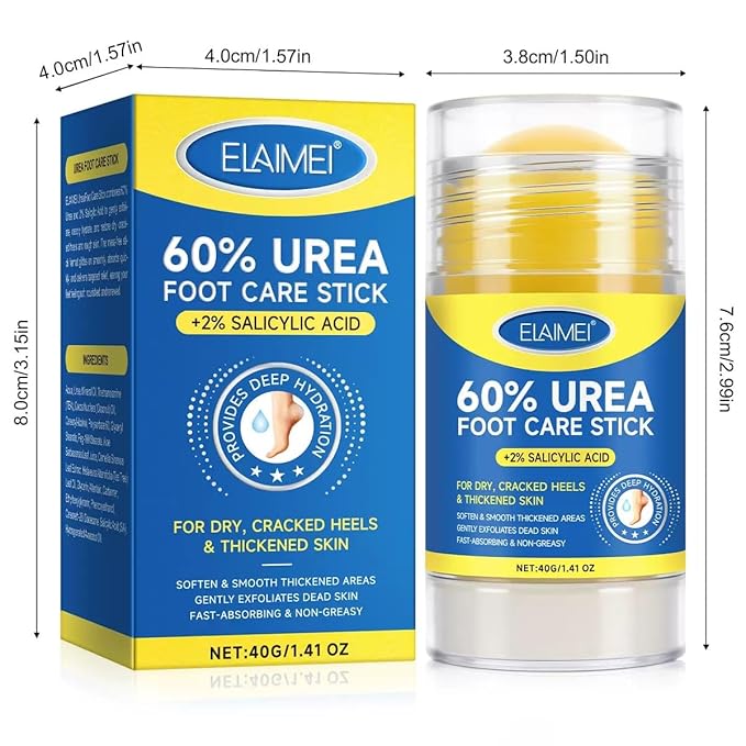 60% Urea Cream Stick plus 2% Salicylic Acid, Maximum Strength Urea Foot Cream - Image 2