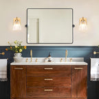 OCIOC Gold Hardwired Wall Sconces Set of Two, Modern Glass Wall Lights - Image 7