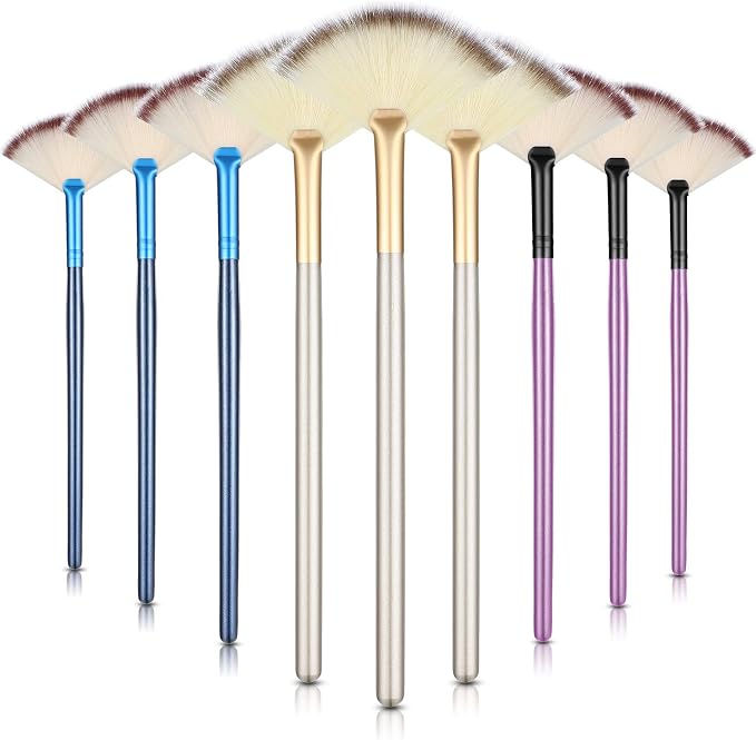 9 Pieces Facial Fan Mask Brushes, Soft Facial Applicator Brushes Tools by Maitys