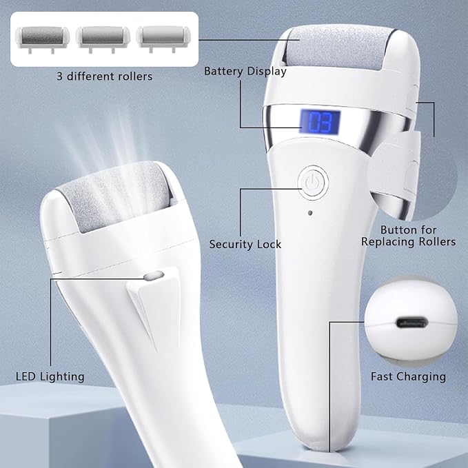 Upgraded Electric Foot Callues Remover, Portable Electric Foot Files - Image 9