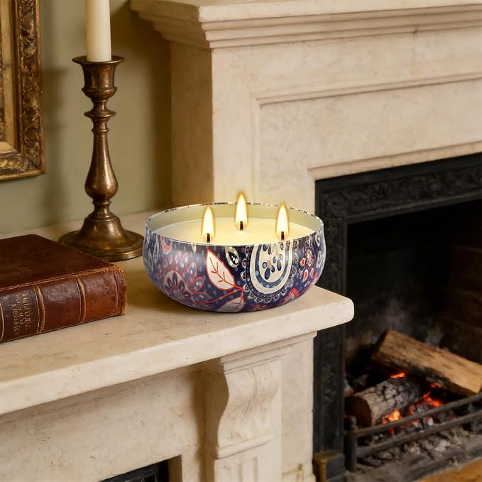 Summer Citronella Scented 3 Wick Candle, Soy Wax Candle - Image 7