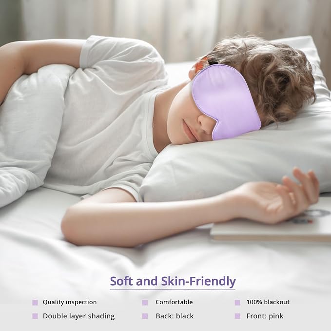Kids Sleep Mask Eye Cover, 100% Real Natural Pure Silk Eye Mask - Image 5