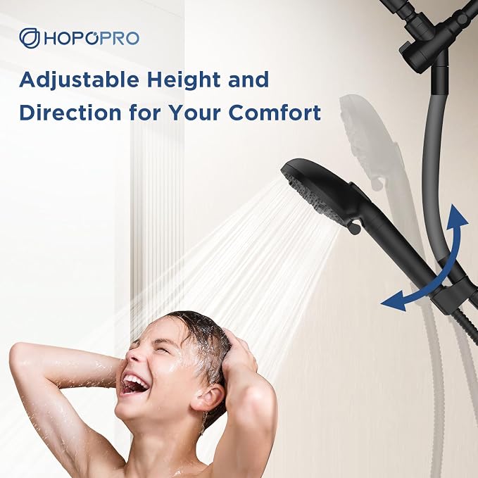 Dual Filtered Handheld Shower Heads Combo, HOPOPRO 15-Mode High Pressure - Image 7