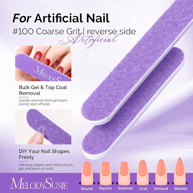MelodySusie Nail File Kit, Professional Manicure Pedicure Supplies - Image 4