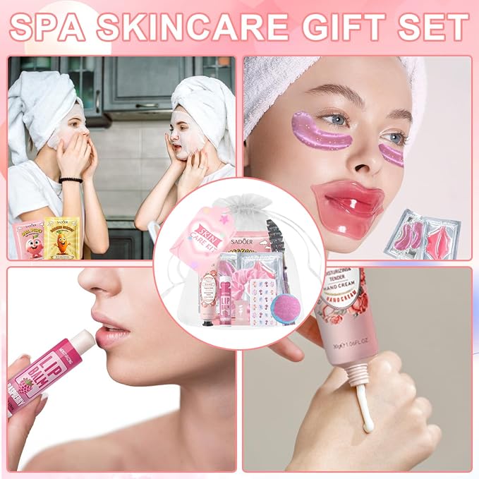 144 PCS Spa Party Supplies for Girls and Women, Favors Include Face Masks - Image 5