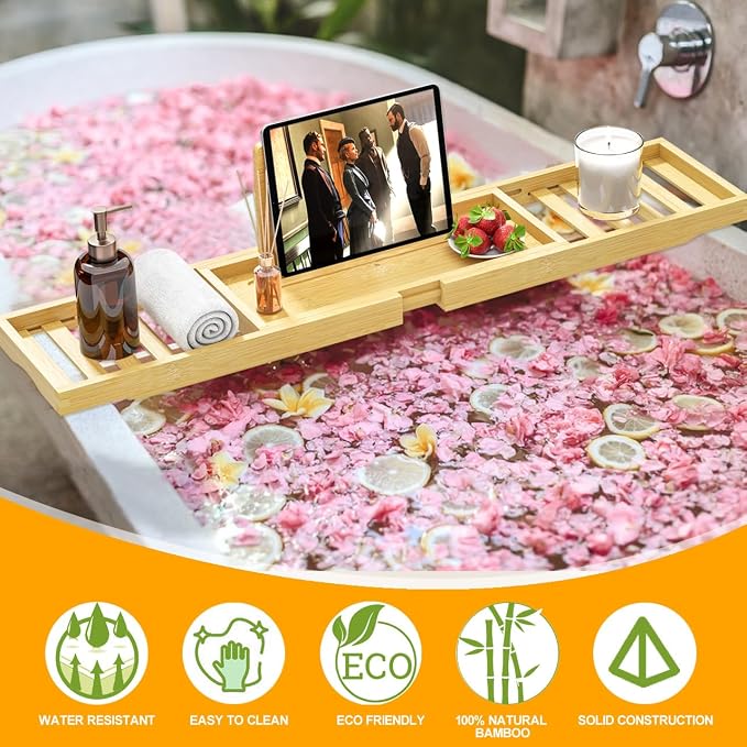 Bathtub Tray - Bath Tray Expandable - Bath Table Trays - Image 2