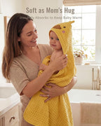 Blissful Diary Muslin Baby Hooded Towel 2 Pack, Soft & Absorbent Bath Towel - Image 4