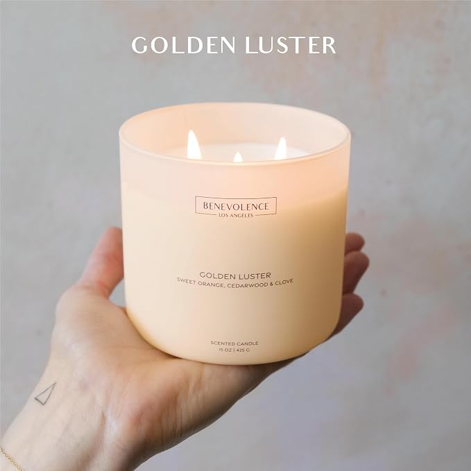 Orange, Cedarwood & Clove – Benevolence LA Large 3-Wick Scented Candle - Image 2