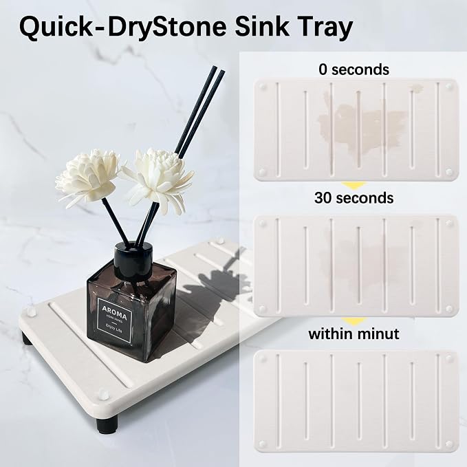 2PCS Water Absorbing Stone Drying Mat - Image 3