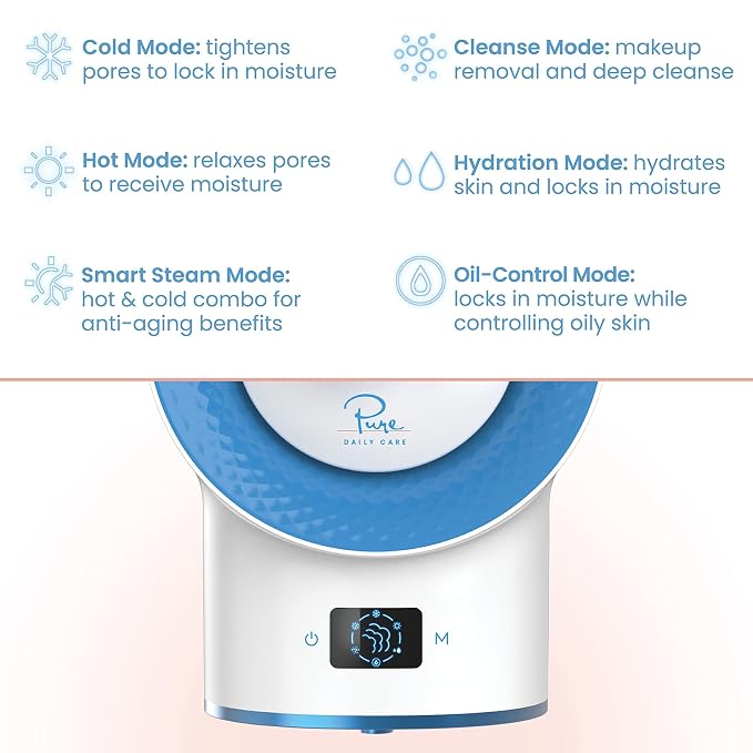 Pure Daily Care NanoSteamer Clinical 10-in-1 Smart Dermatologist Grade Ionic - Image 4
