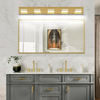 SineRise LED Modern Bathroom Vanity Light Fixtures, Brass Modern Acrylic - Image 7