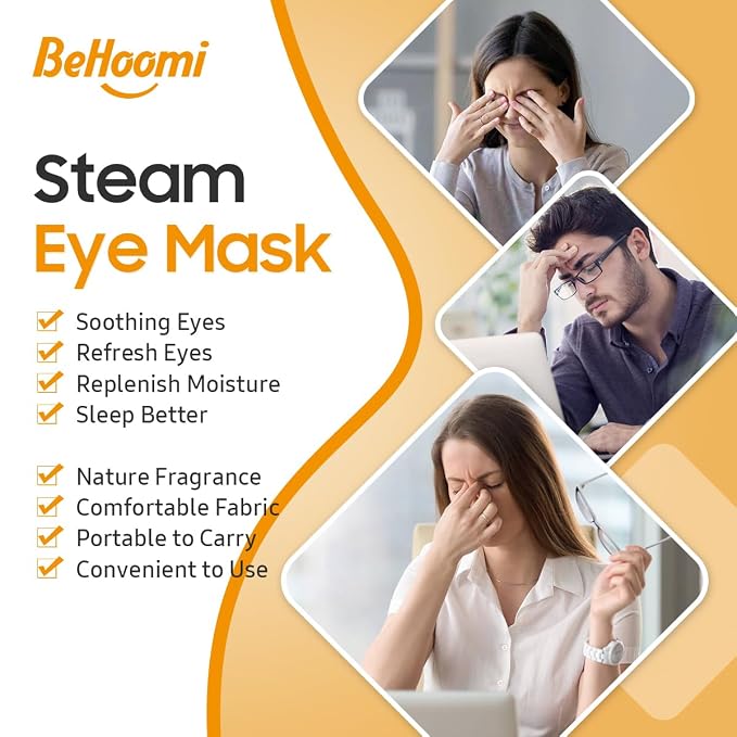 BeHoomi 30Packs Steam Eye Mask, Heated Eye Mask Warm Compress - Image 3
