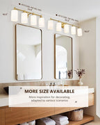 FEMILA 25" Brushed Gold Bathroom Light Fixtures, 4 Light Vanity Light Fixture - Image 2