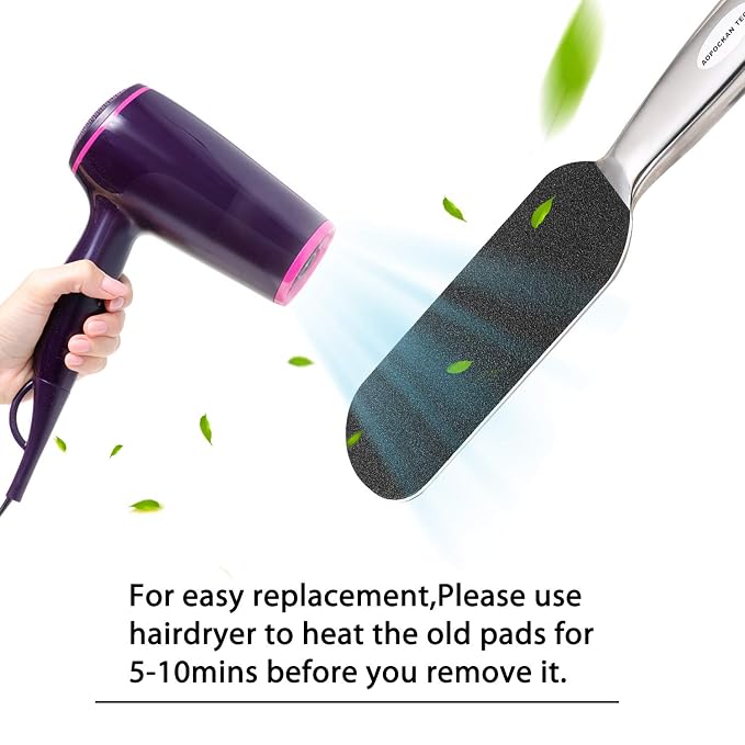 Stainless Steel Pedi File Refill, 100 Grit, Size 5.2" L x 1.7" W - Image 4