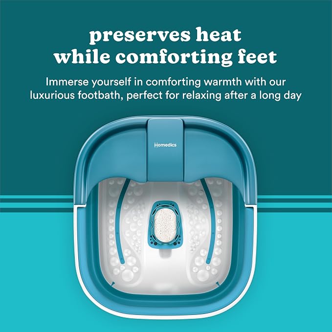 Homedics Smart Space Bubble Mate Collapsible Foot Spa, Heat-Maintaining - Image 5