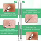 5PCS Blackhead Remover Comedone Extractor, Curved Blackhead Tweezers Kit - Image 5