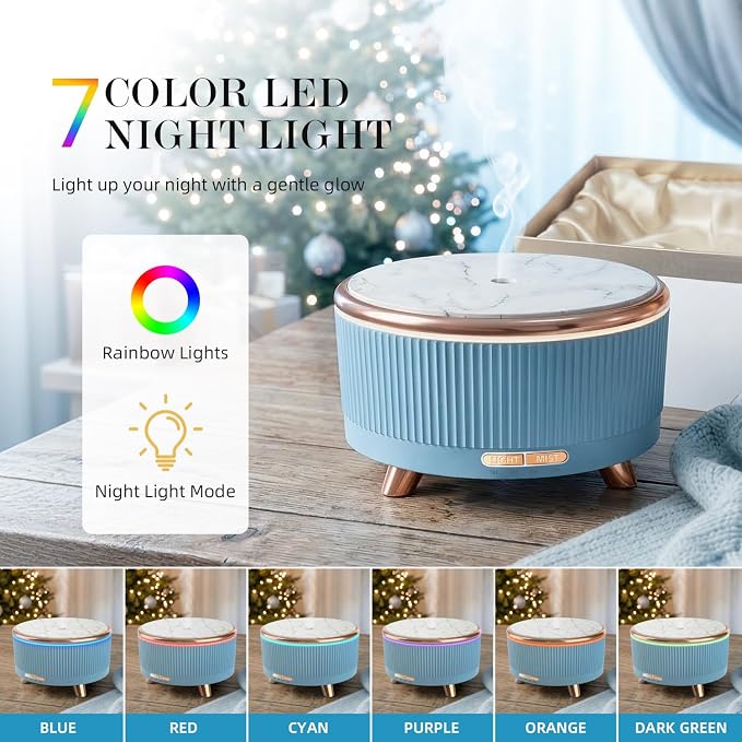 500ML Large Capacity Essential Oil Diffuser, Ultrasonic Aromatherapy Diffuser - Image 6